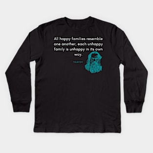 Leo Tolstoy Quote Kids Long Sleeve T-Shirt